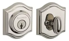 Sctad055 Baldwin Sc.tad Traditional Arch Single Cylinder Keyed Entry - Nickel