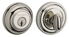 Sctrd055 Baldwin Sc.trd Traditional Round Single Cylinder Keyed Entry - Nickel