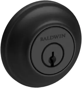 Sctrd190 Baldwin Sc.trd Traditional Round Single Cylinder Keyed Entry - Black