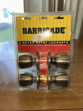 700rt-c3-4 Barricade By Yale 2 Keyed Entry Door Lock Brass Polished Finish