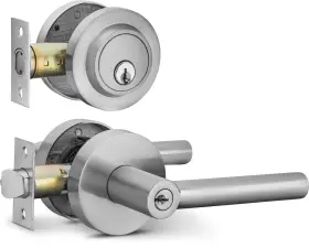 Berlin Modisch 686912505781 Entry Lever Door Handle And Single Cylinder Deadbolt Lock