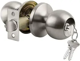 Dk1-et-sn  Bestten Keyed Entry Door Knob With Lock Interior Nickel