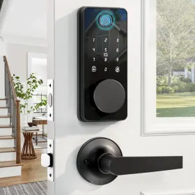 Qek-s03 Biquole Smart Lock With Handles Fingerprint Door App Control Keyless Entry Doo