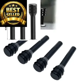 Hsl00634 Booge 4 Pcs Car Door Lock Knobs Universal Lift Bolt Auto Inner Black
