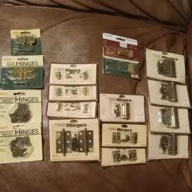 6057xc Brainerd Lot Of 15 Assortment Solid Brass Hardware By Mfg. Co. Usa Nos