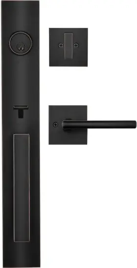 Branded 9500-front 19 Inch L X 2.8 W Front Door Lockset Handleset With Single Cylinder Deadbolt And