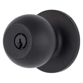 E2415-122 Brinks Transitional Keyed Entry Door Knob - Matte Black 1 Pack