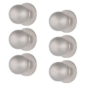 E2425-119-6a Brinks Door Knobs Interior Non-locking Transitional Ball Satin N