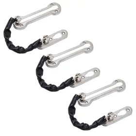 Built Industrial 194425391994 Stainless Steel Door Chain Lock - 3-pack Satin Nickel 5 In Body And 7.2 Ch