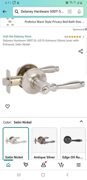 St5101 Callan Us15 Satin Nickel Entrance Lock