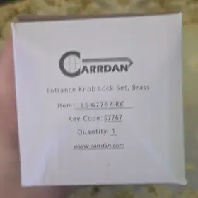Ls-67767-rk Carrdan Keyed Entry Brass Entrance Door Knob Set With Keys
