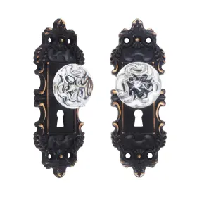 Ceymio 639395277515 Vintage Dummy Door Knob Interior 2 Pack Oil Rubbed Bronze