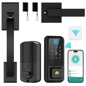 Cinop 635405409921 Front Door Lock Set 5 In 1 - Wifi Remote Control Unlock Smart Locks For Fron