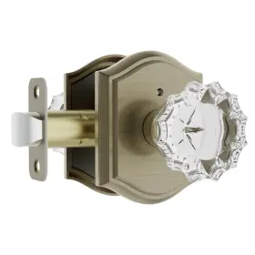 Clctk 639395277683 Glass Door Knobs Interior With Lock Vintage Crystal Privacy Antique Bronze/b
