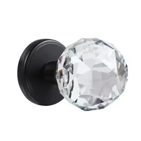Clctk 653858389522 Crystal Glass Door Knobs Interior Black Knob For Hall And Closet Passa