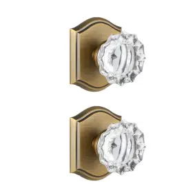 Clctk 658359051282 2 Pack Crystal Glass Dummy Door Knobs Non-turning Single Side Kno