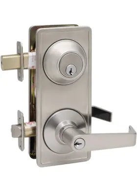 Al6941ss Copper Creek Lever Handlesets Silver Classic Mechanical Straight Satin Stainless