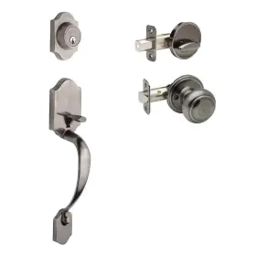 Hz2610xck-an Copper Creek Heritage Front Entrance Handleset In Antique Nickle