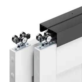 Cdnhaabk040tbp Coshomer 4ft Bypass Door Hardware Closet Track Kit Top-mounted Style Made Of H