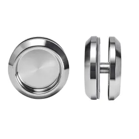 Deekoudt 704129985469 Stainless Steel Shower Glass Door Sliding Knob Bathroom Round Silver