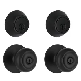 32bgx9d1bd Defiant Door Lock Combo Adjustable Backset Single Cylinder Deadbolt Matte Black