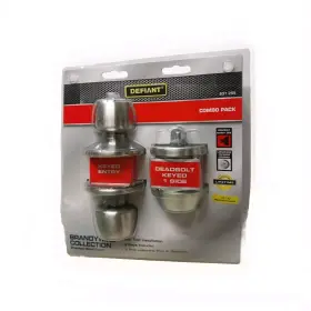 831-255 Defiant Brandywine Keyed Entry Door Knob W Deadbolt Lock In Stainless Steel