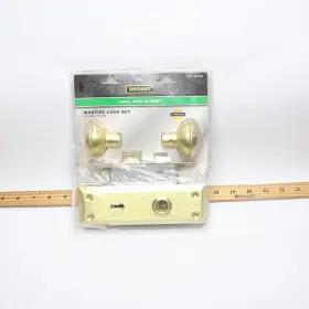 1008 Defiant 887480054149 Knob Mortise Set Metal Satin Brass 383 924