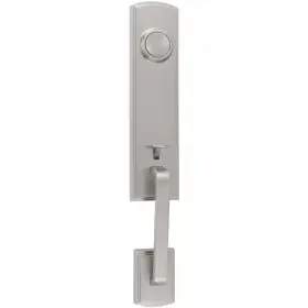 Delaney Hardware 313106282233 Italian Collection Briona Satin Nickel Dummy Door Handleset With Artino Interior