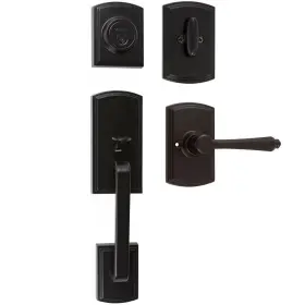Delaney Hardware 313114593543 Italian Visconti Dummy Black Door Handleset With Florini Interior
