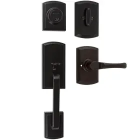 374054ar Delaney Hardware 4 Inch Hx4 Wx19 D Door Handleset Metal With Artino Interior Black