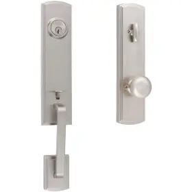 374101sn Delaney Hardware Knob Handleset Briona 1cylinder Satin Nickel Interior Left-hand