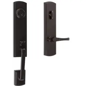 374104arr Delaney Hardware Door Handleset Single-cylinder Interior Left-hand In Black