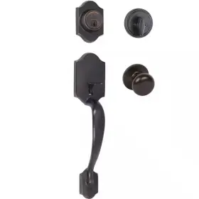 Delaney Hardware 445050630600 Wicklow Tuscany Bronze Single Cylinder Deadbolt Entry Door Handleset