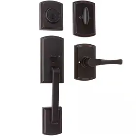 Delaney Hardware 726084599826 Italian Collection Visconti Dummy Edged Bronze Door Handleset With Artino Interi