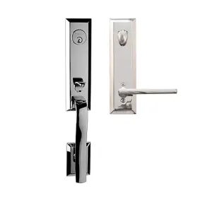 Bv971003939l Delaney Hardware 971 Austin Handleset With Left Handed Lever Brass Polished Chrome