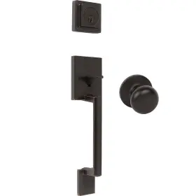 D40209 Delaney Hardware Deadbolt Entry Door Handleset 11-9/16 Inch H Single Cylinder Black