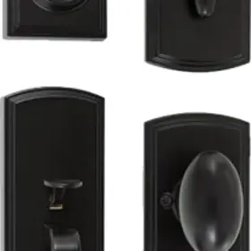 Cylinder44 Delaney Italian Collection 374004 Visconti Handleset - Single Black