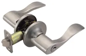 700500 Design House Nickel Springdale Series Entry Lever With Reversible Handles