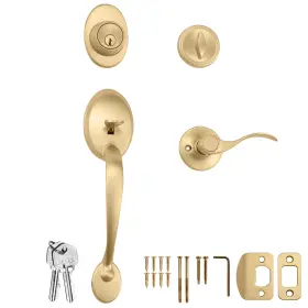 728915 Design House Coventry Sectional Single Cylinder Keyed - Gold