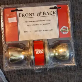 T600vx3 Design House 780973 Polished Brass Entry Door Lock Set Vp/t600vx3/ka4 Adjustable Latch