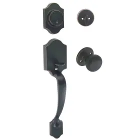 33-1644-v Designers Impressions Oil Rubbed Bronze Entry Handleset With Bedford Door Knob