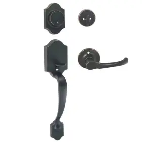 33-5444-v Designers Impressions Oil Rubbed Bronze Entry Handleset With Arlington Door Lever