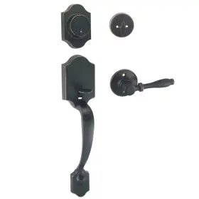 33-5944-v Designers Impressions Oil Rubbed Bronze Entry Handleset With Villa Door Lever