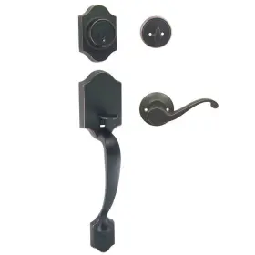 33-8154-v Designers Impressions Oil Rubbed Bronze Entry Handleset With Richmond Door Lever