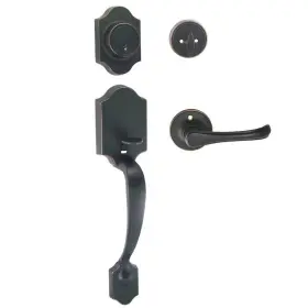 33-8844-v Designers Impressions Oil Rubbed Bronze Entry Handleset With Rochester Door Lever