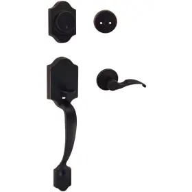 33-9244-v Designers Impressions Impresssions Oil Rubbed Bronze Entry Handleset With Sedona Door Lever