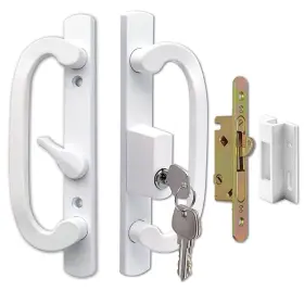 Dmsdh46 Doorme Sliding Glass Door Handle Set Replacement With Keyed Lock 3-15/16 Inch Screw Hol