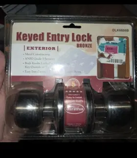 Duratron Dlk6606b Keyed Entry Exterior Door Lockset Bronze Round Traditional
