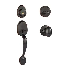 Col-asp-100-12p Dynasty Hardware Colorado Front Door Handleset Deadbolt In Venetian Aged Bronze