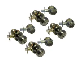Ebd-5765ab-et-101 Ebuilderdirect Antique Brass Entry Entrance Round Knob With Matching Single C